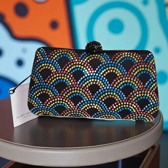 Kurt Geiger London Crystal Eagle Clutch - Picture 1 of 8